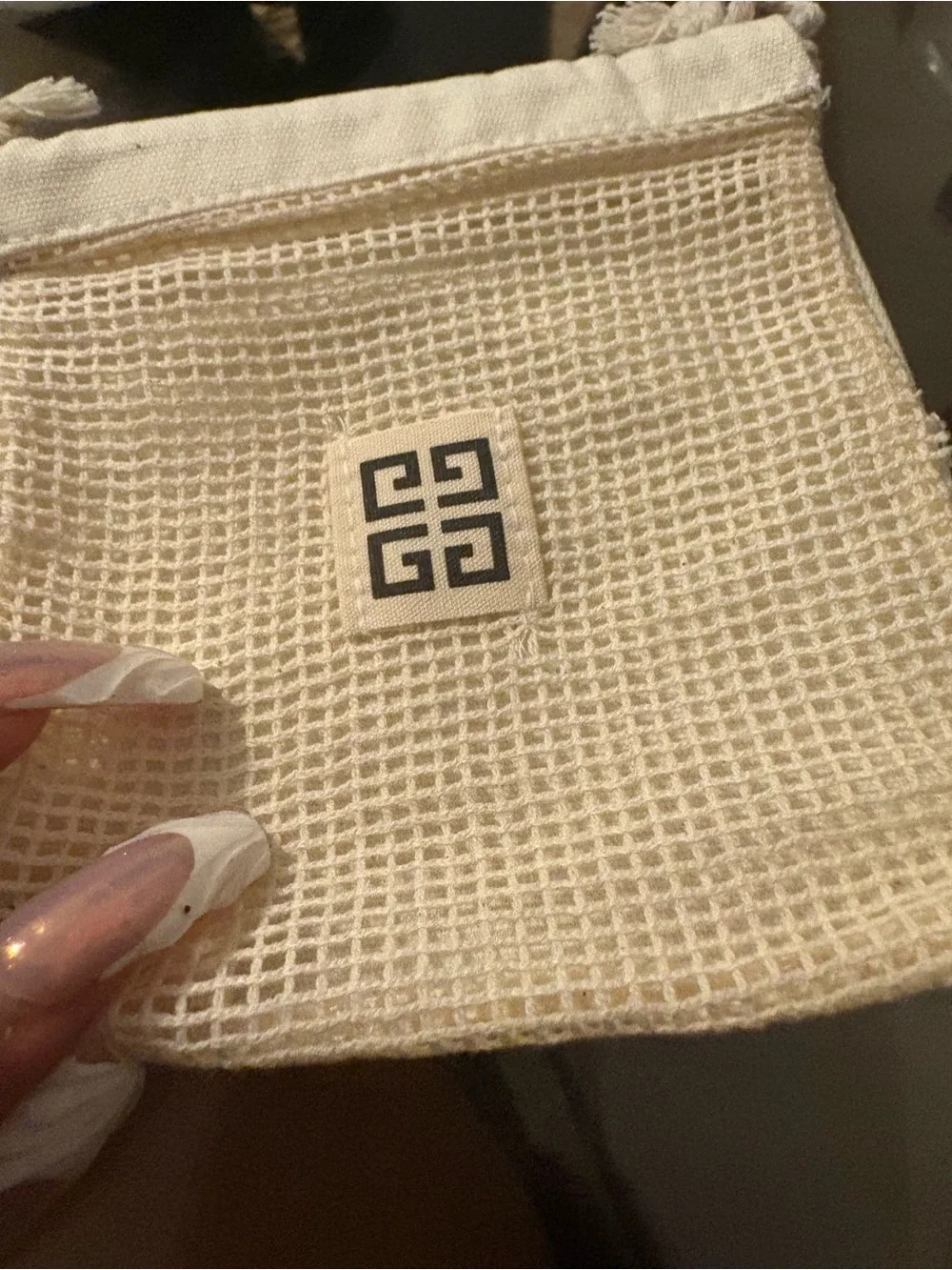 Givenchy Pastel Makeup Puffs in Pink, Lilac, Green, and baby blue with bag